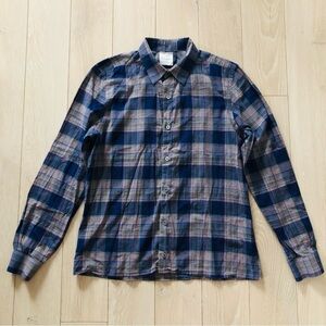 Paul Smith Checkered Cotton Shirt in Blue Made in Italy Size S